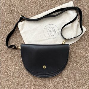 Ester fanny Black Leather Bag